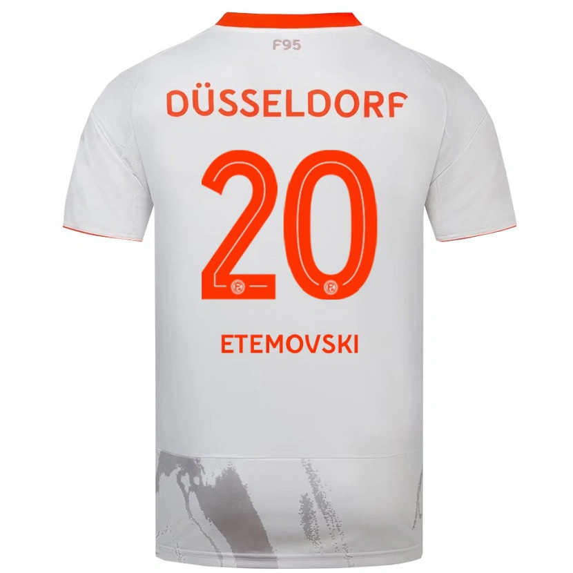 Danxen Kinder Dennis Etemovski #20 Weiß Orange Auswärtstrikot Trikot 2025/26 T-Shirt Österreich