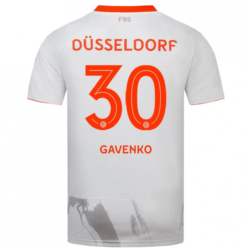 Danxen Kinder Ivan Gavenko #30 Weiß Orange Auswärtstrikot Trikot 2025/26 T-Shirt Österreich