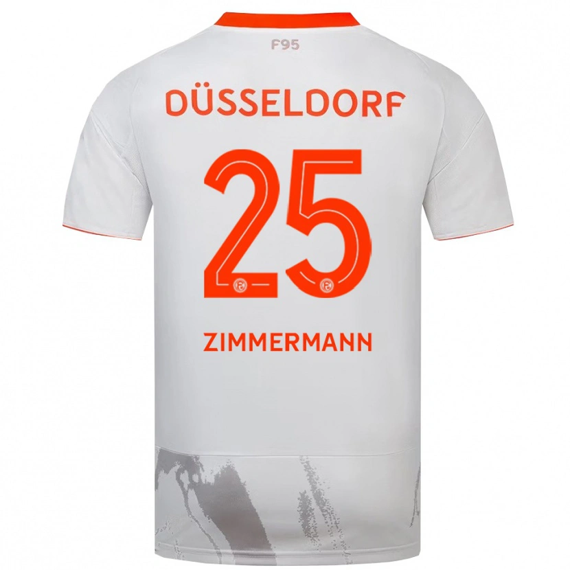 Danxen Kinder Matthias Zimmermann #25 Weiß Orange Auswärtstrikot Trikot 2025/26 T-Shirt Österreich