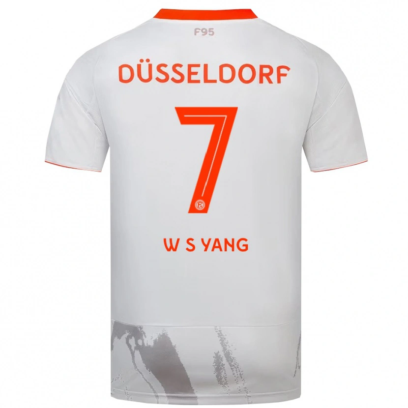 Danxen Kinder Si-Woo Yang #7 Weiß Orange Auswärtstrikot Trikot 2025/26 T-Shirt Österreich