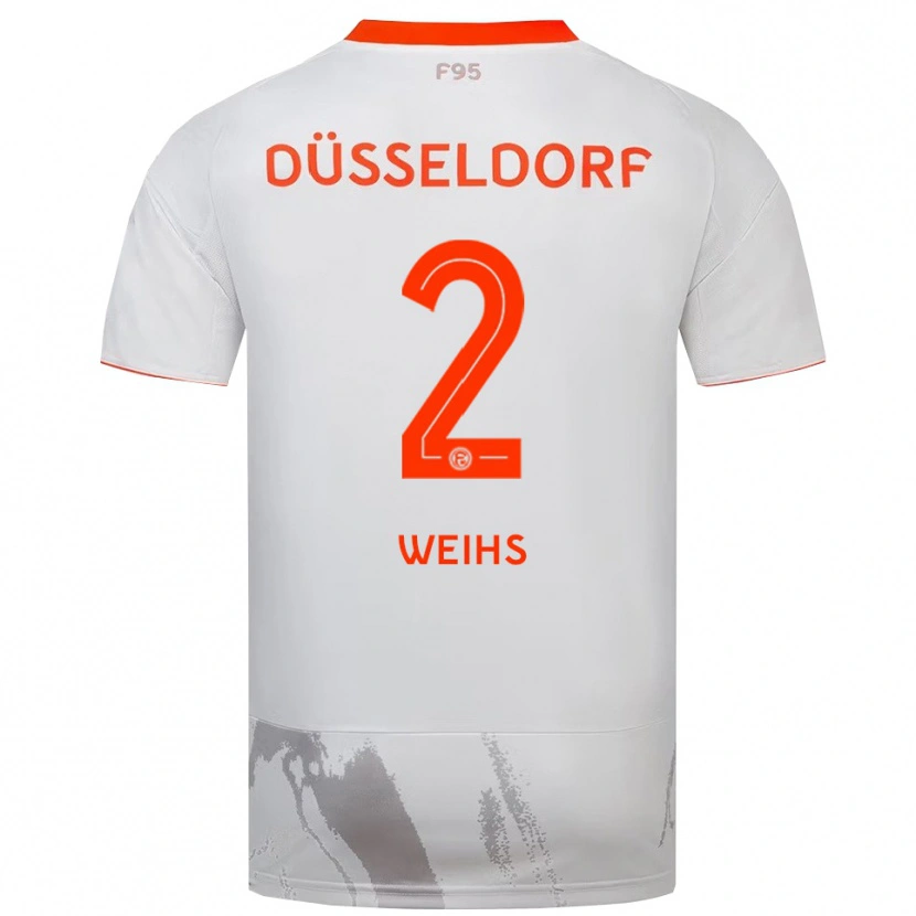 Danxen Kinder Paul Weihs #2 Weiß Orange Auswärtstrikot Trikot 2025/26 T-Shirt Österreich