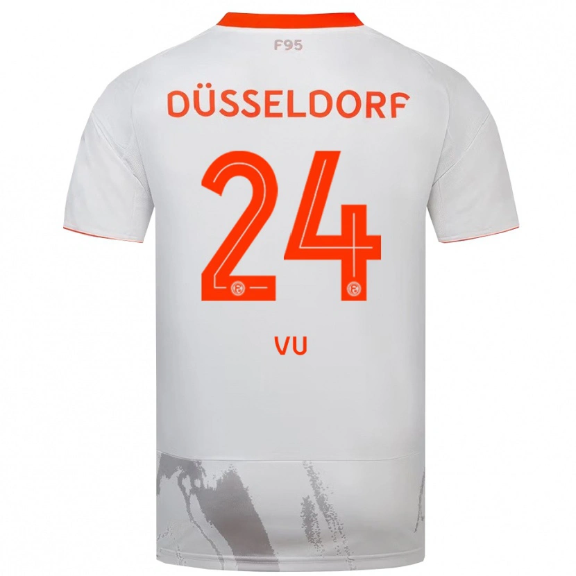 Danxen Kinder Simon Vu #24 Weiß Orange Auswärtstrikot Trikot 2025/26 T-Shirt Österreich