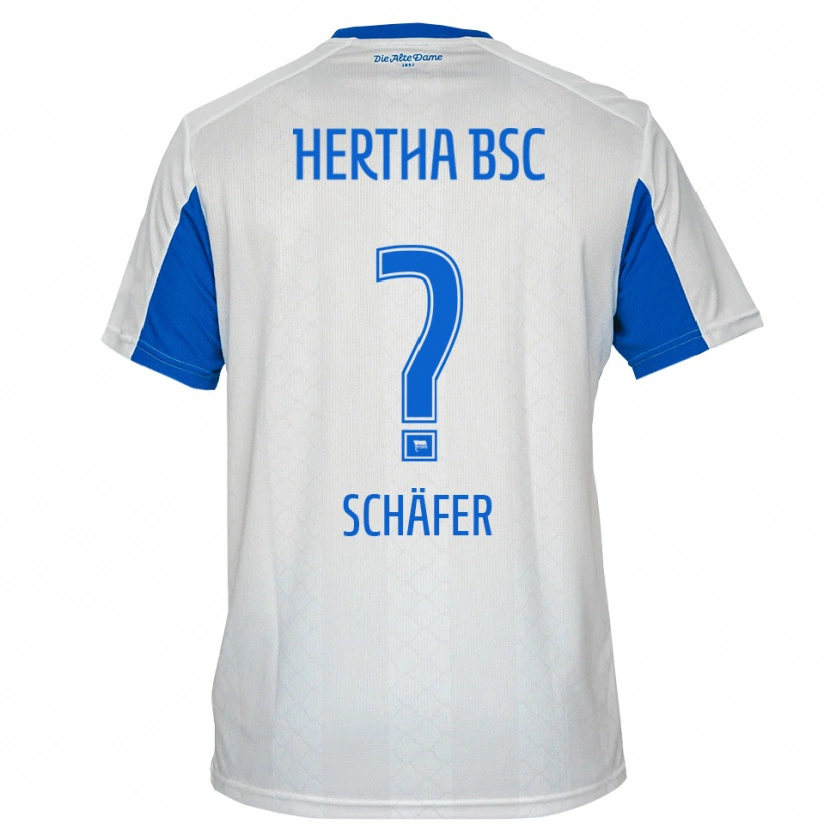 Danxen Kinder Daniel Schäfer #0 Weiß Blau Auswärtstrikot Trikot 2025/26 T-Shirt Österreich