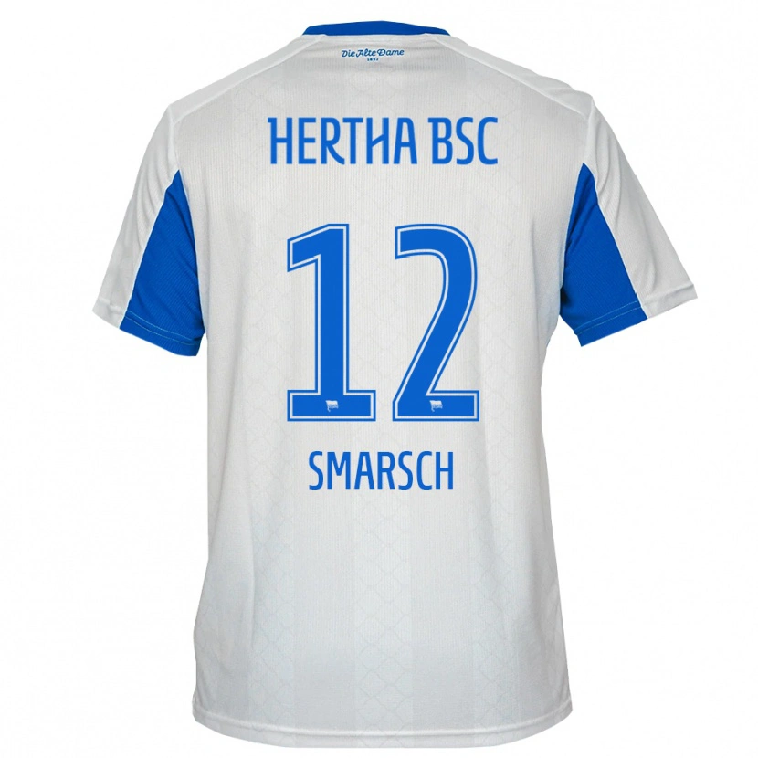 Danxen Kinder Dennis Smarsch #12 Weiß Blau Auswärtstrikot Trikot 2025/26 T-Shirt Österreich
