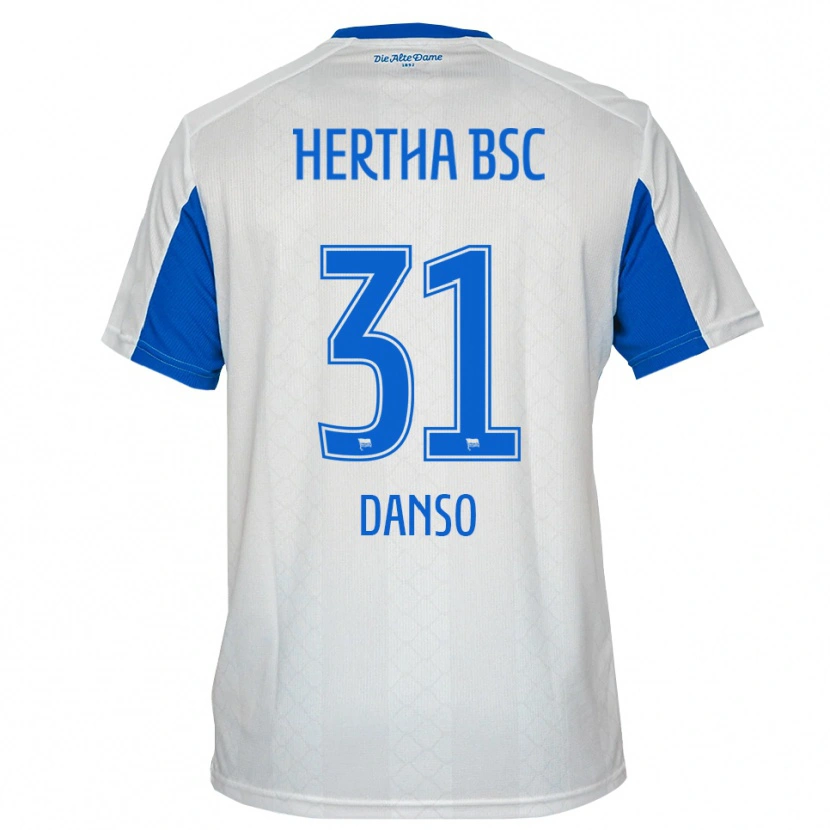 Danxen Kinder Serwaah-Bonsu Danso #31 Weiß Blau Auswärtstrikot Trikot 2025/26 T-Shirt Österreich