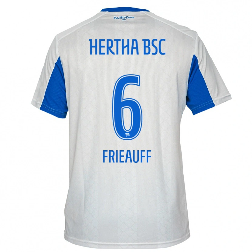 Danxen Kinder Elina Frieauff #6 Weiß Blau Auswärtstrikot Trikot 2025/26 T-Shirt Österreich