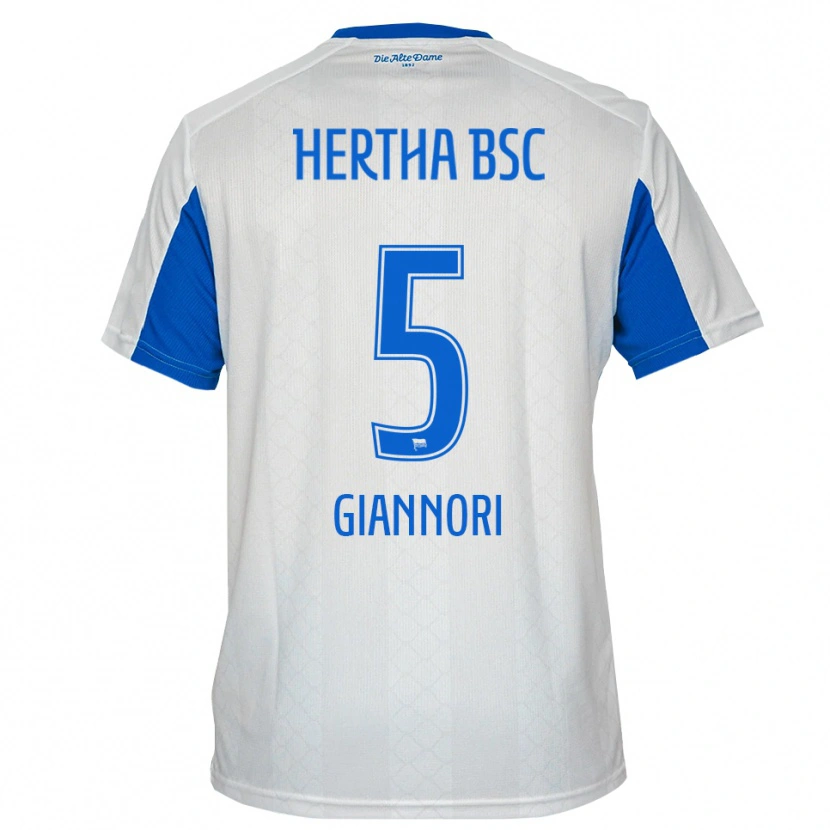 Danxen Kinder Nora Giannori #5 Weiß Blau Auswärtstrikot Trikot 2025/26 T-Shirt Österreich