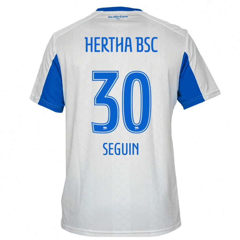 Danxen Kinder Paul Seguin #30 Weiß Blau Auswärtstrikot Trikot 2025/26 T-Shirt Österreich