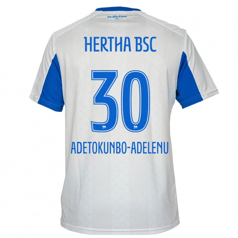 Danxen Kinder Oluwajimi Adetokunbo-Adelenu #30 Weiß Blau Auswärtstrikot Trikot 2025/26 T-Shirt Österreich