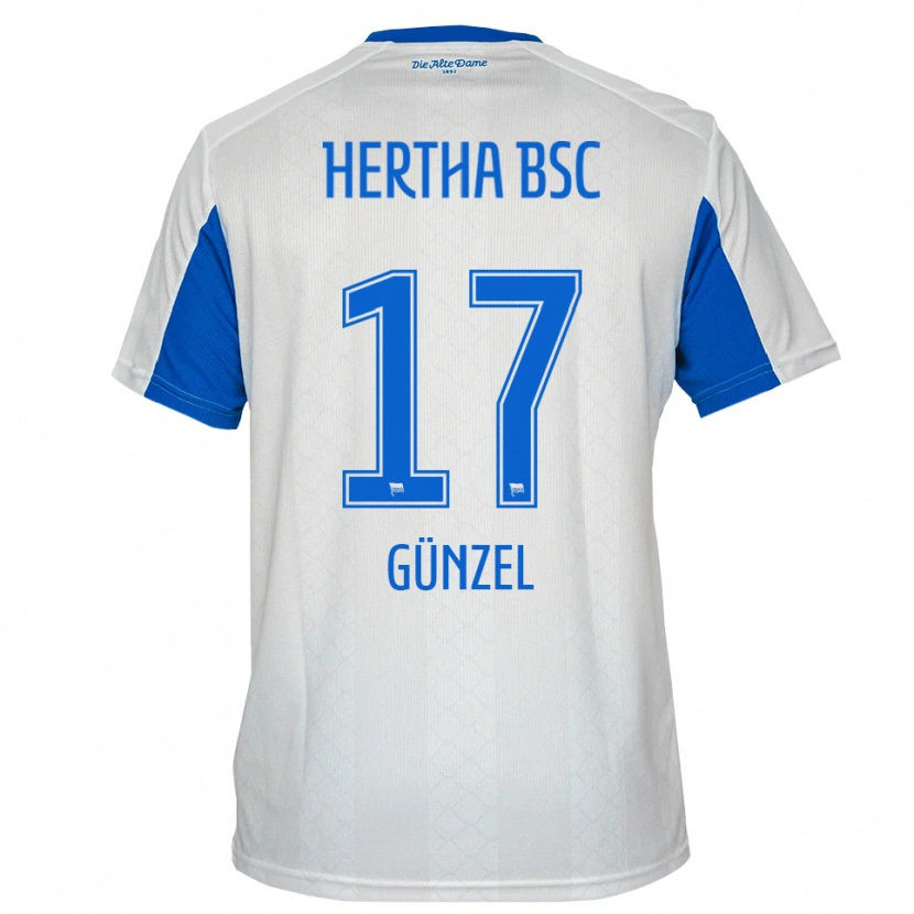 Danxen Kinder Maximilian Günzel #17 Weiß Blau Auswärtstrikot Trikot 2025/26 T-Shirt Österreich