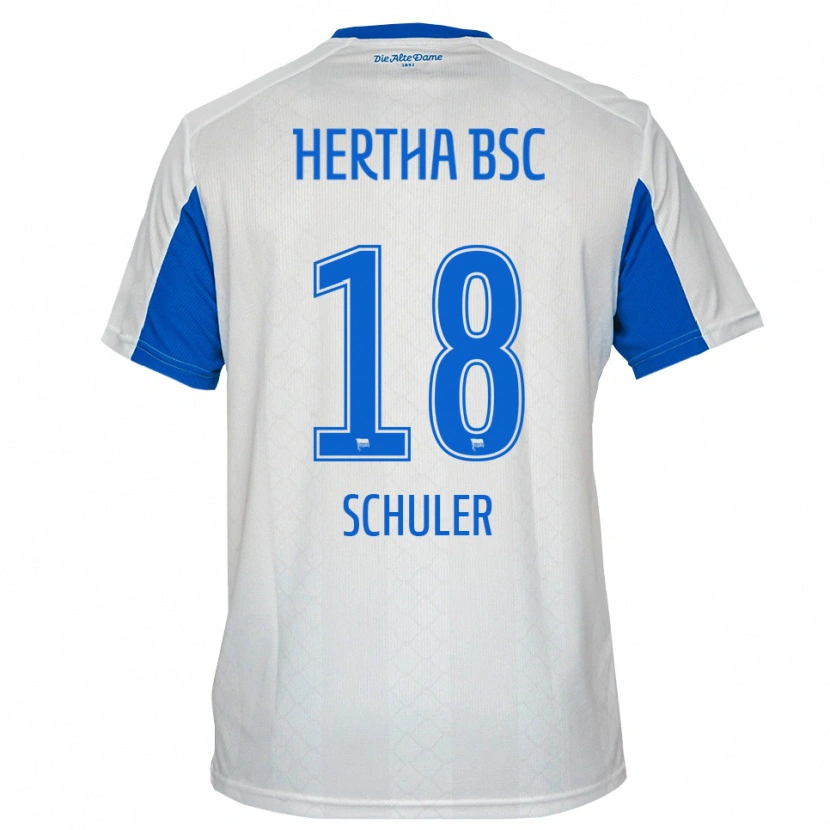 Danxen Kinder Luca Schuler #18 Weiß Blau Auswärtstrikot Trikot 2025/26 T-Shirt Österreich
