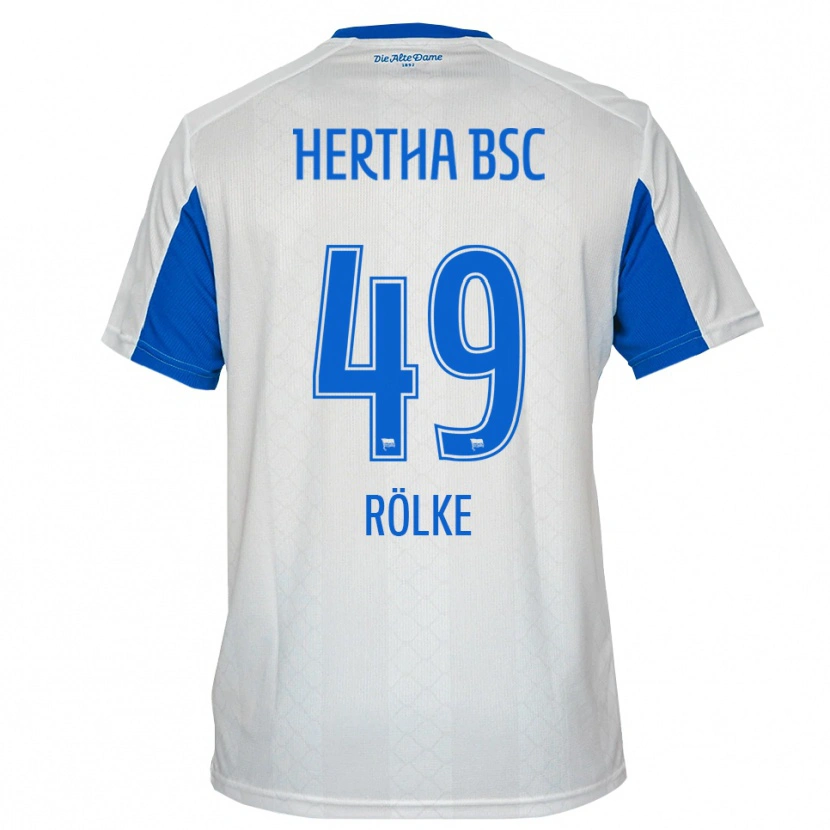Danxen Kinder Oliver Rölke #49 Weiß Blau Auswärtstrikot Trikot 2025/26 T-Shirt Österreich