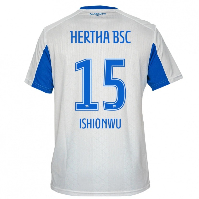 Danxen Kinder Chima Ishionwu #15 Weiß Blau Auswärtstrikot Trikot 2025/26 T-Shirt Österreich