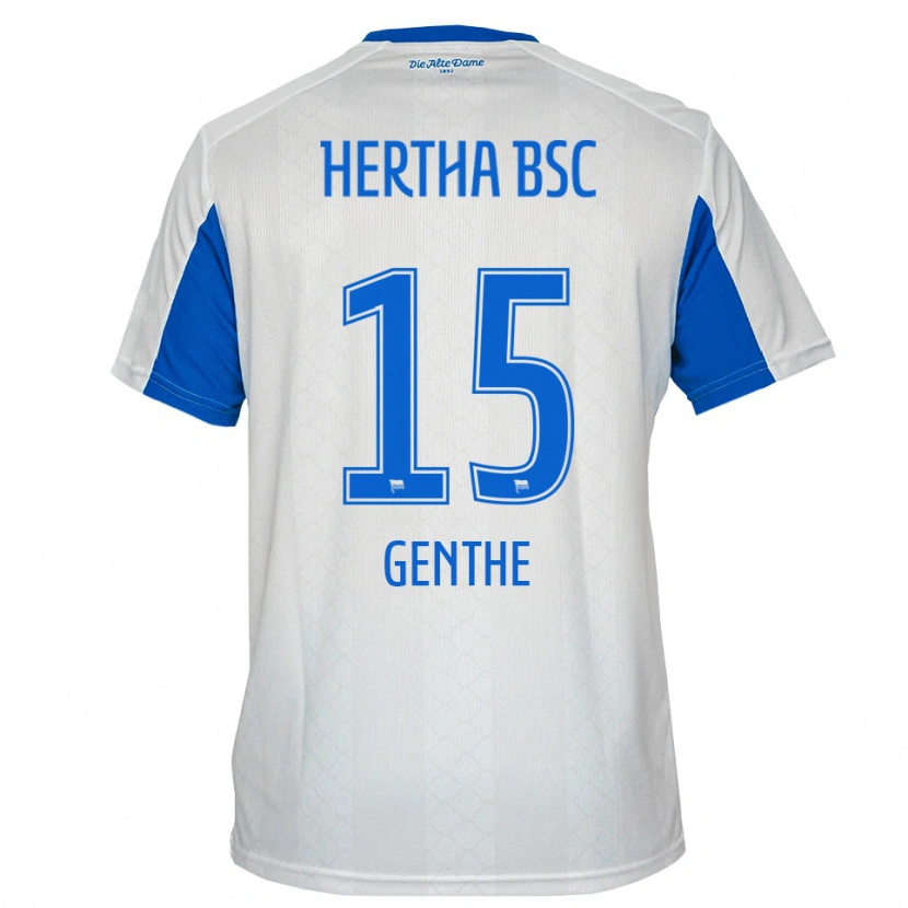 Danxen Kinder Lilli Genthe #15 Weiß Blau Auswärtstrikot Trikot 2025/26 T-Shirt Österreich
