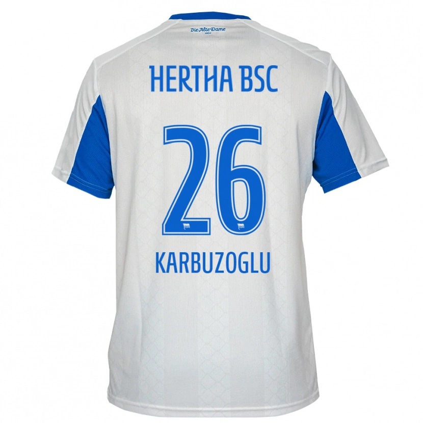 Danxen Kinder Mikail Karbuzoglu #26 Weiß Blau Auswärtstrikot Trikot 2025/26 T-Shirt Österreich