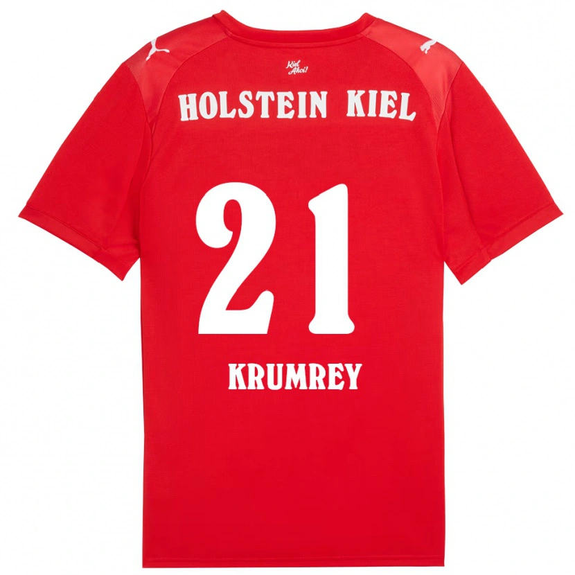 Danxen Kinder Jonas Krumrey #21 Rot Blau Auswärtstrikot Trikot 2025/26 T-Shirt Österreich