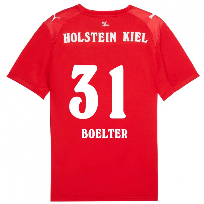 Danxen Kinder Felix Boelter #31 Rot Blau Auswärtstrikot Trikot 2025/26 T-Shirt Österreich