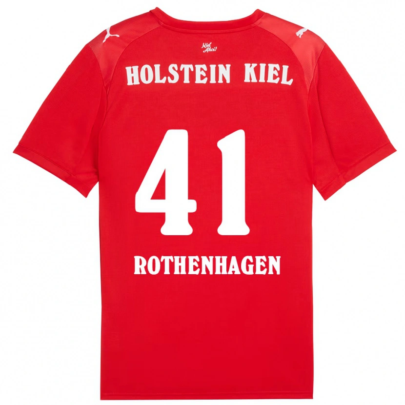 Danxen Kinder Lio Rothenhagen #41 Rot Blau Auswärtstrikot Trikot 2025/26 T-Shirt Österreich
