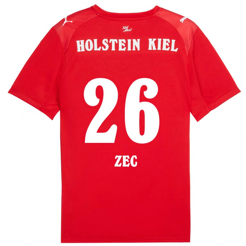 Danxen Kinder David Zec #26 Rot Blau Auswärtstrikot Trikot 2025/26 T-Shirt Österreich
