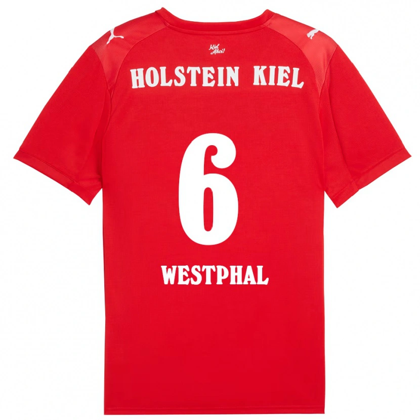 Danxen Kinder Henrik Westphal #6 Rot Blau Auswärtstrikot Trikot 2025/26 T-Shirt Österreich