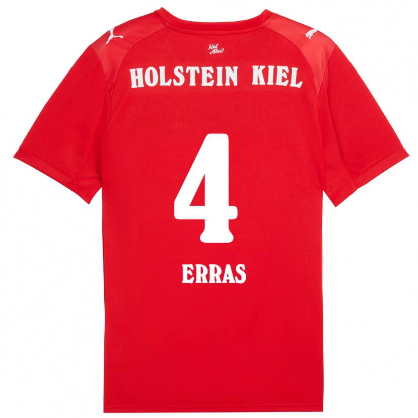 Danxen Kinder Patrick Erras #4 Rot Blau Auswärtstrikot Trikot 2025/26 T-Shirt Österreich