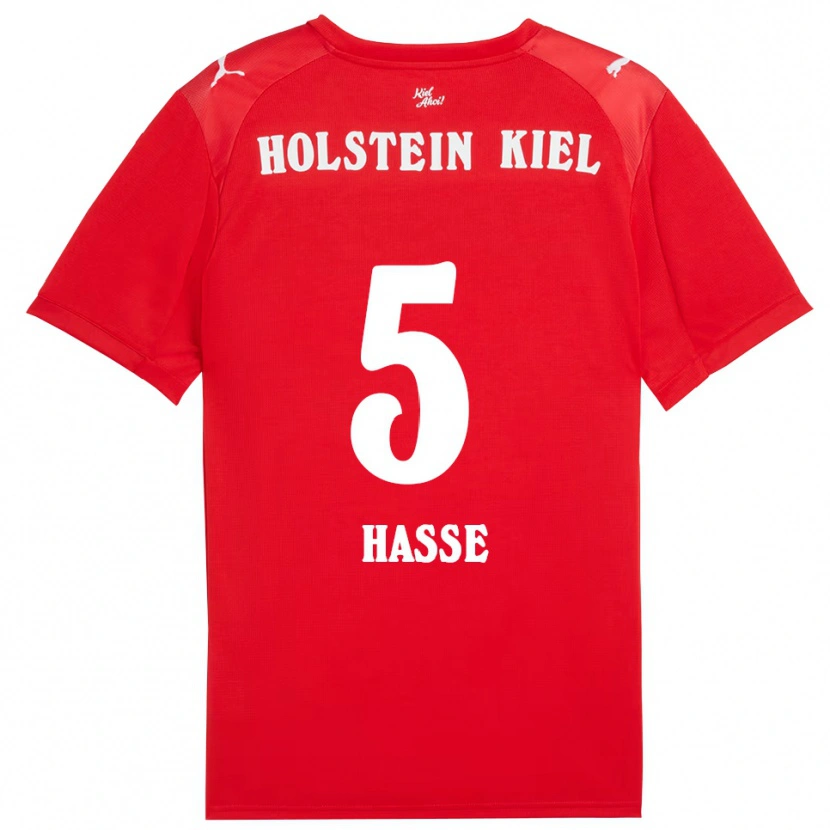 Danxen Kinder Laura Hasse #5 Rot Blau Auswärtstrikot Trikot 2025/26 T-Shirt Österreich