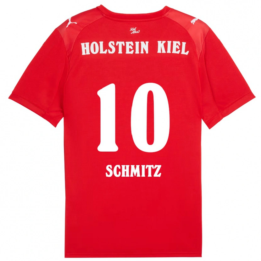 Danxen Kinder Maximilian Schmitz #10 Rot Blau Auswärtstrikot Trikot 2025/26 T-Shirt Österreich