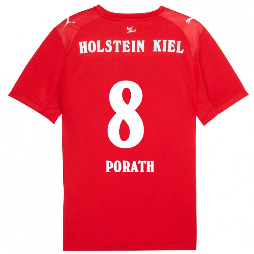 Danxen Kinder Finn Porath #8 Rot Blau Auswärtstrikot Trikot 2025/26 T-Shirt Österreich