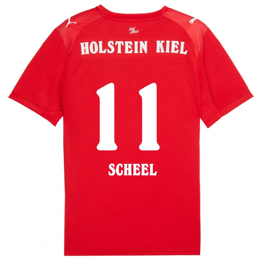 Danxen Kinder Moritz Scheel #11 Rot Blau Auswärtstrikot Trikot 2025/26 T-Shirt Österreich