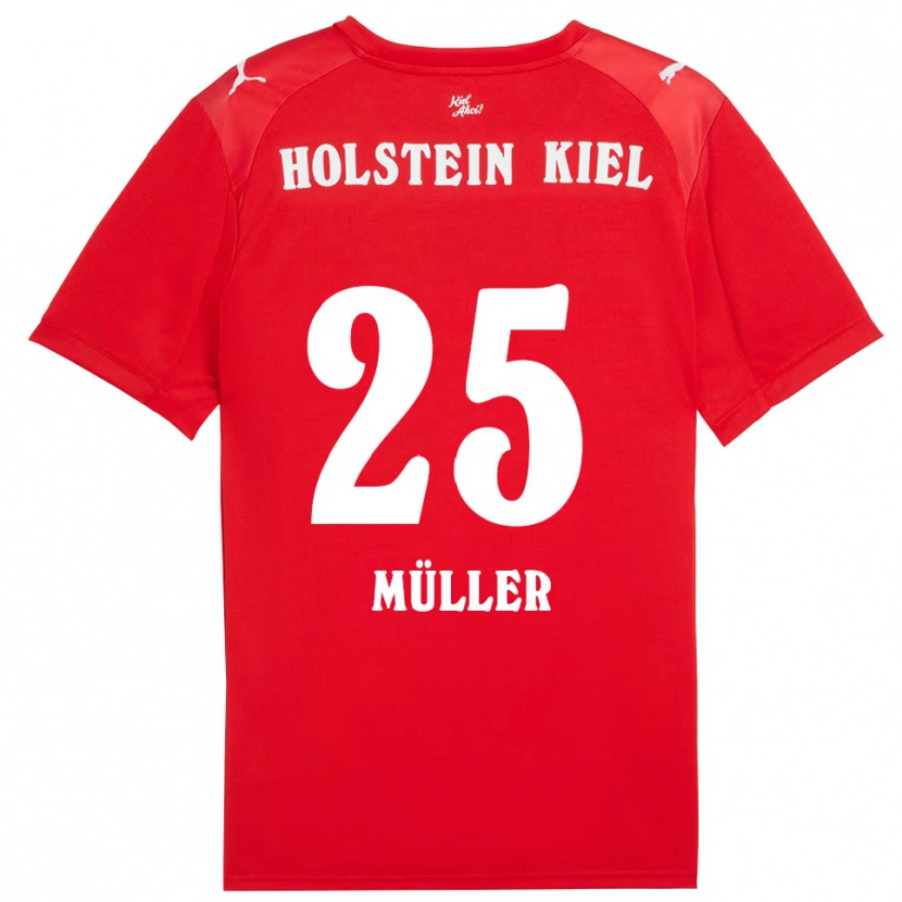 Danxen Kinder Marcus Müller #25 Rot Blau Auswärtstrikot Trikot 2025/26 T-Shirt Österreich