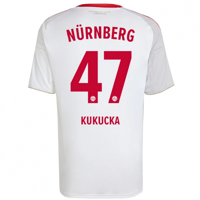 Danxen Kinder Michal Kukucka #47 Weiß Rot Auswärtstrikot Trikot 2025/26 T-Shirt Österreich