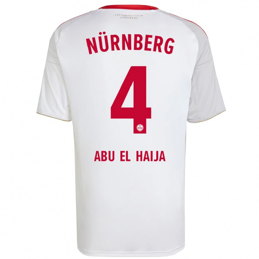 Danxen Kinder Khalid Abu El Haija #4 Weiß Rot Auswärtstrikot Trikot 2025/26 T-Shirt Österreich
