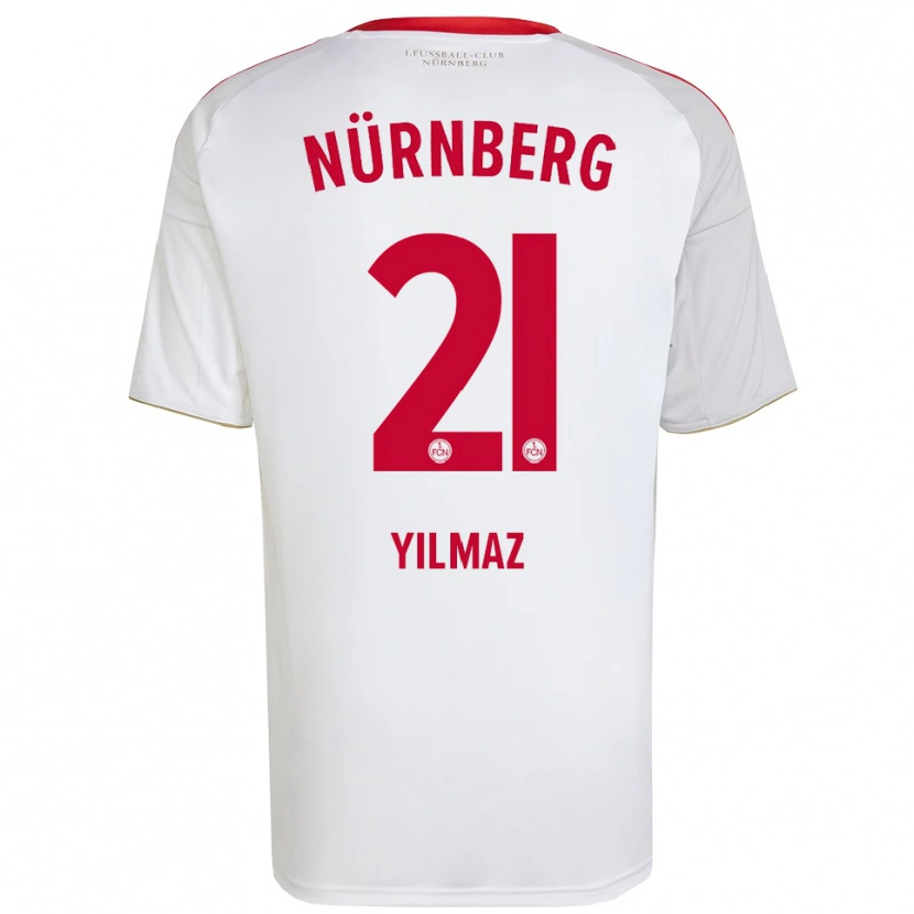 Danxen Kinder Berkay Yilmaz #21 Weiß Rot Auswärtstrikot Trikot 2025/26 T-Shirt Österreich