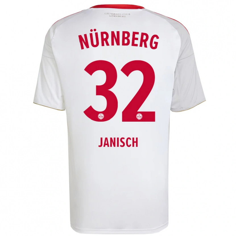 Danxen Kinder Tim Janisch #32 Weiß Rot Auswärtstrikot Trikot 2025/26 T-Shirt Österreich
