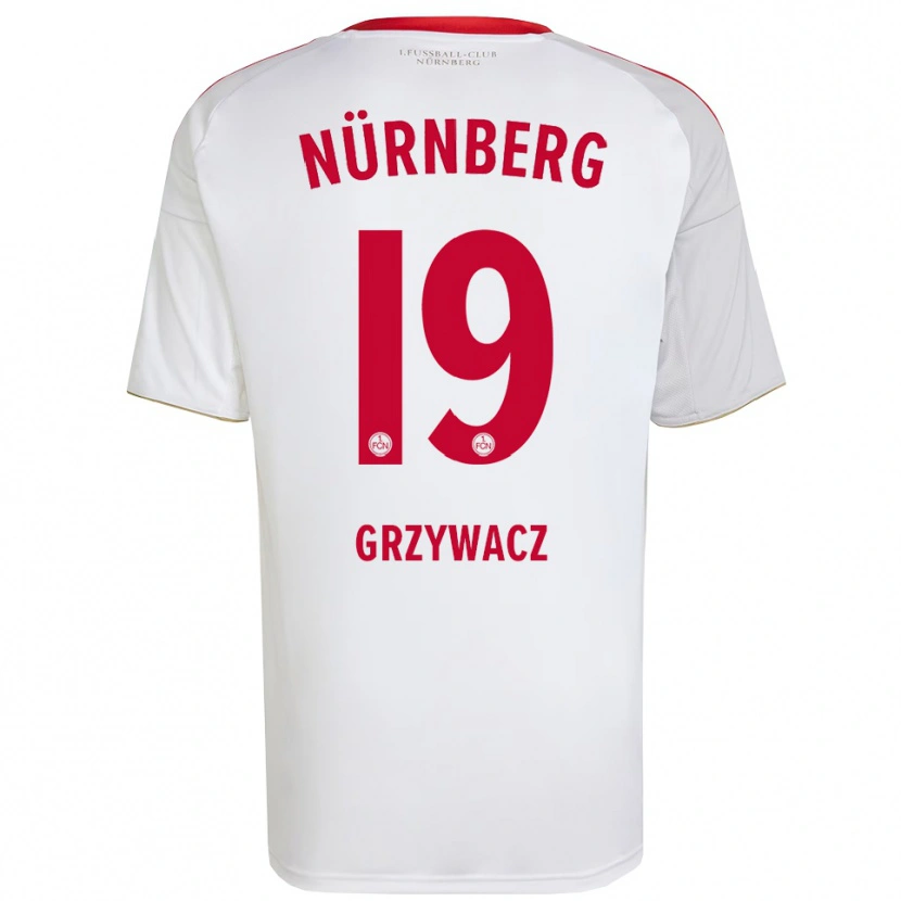 Danxen Kinder Eryk Grzywacz #19 Weiß Rot Auswärtstrikot Trikot 2025/26 T-Shirt Österreich