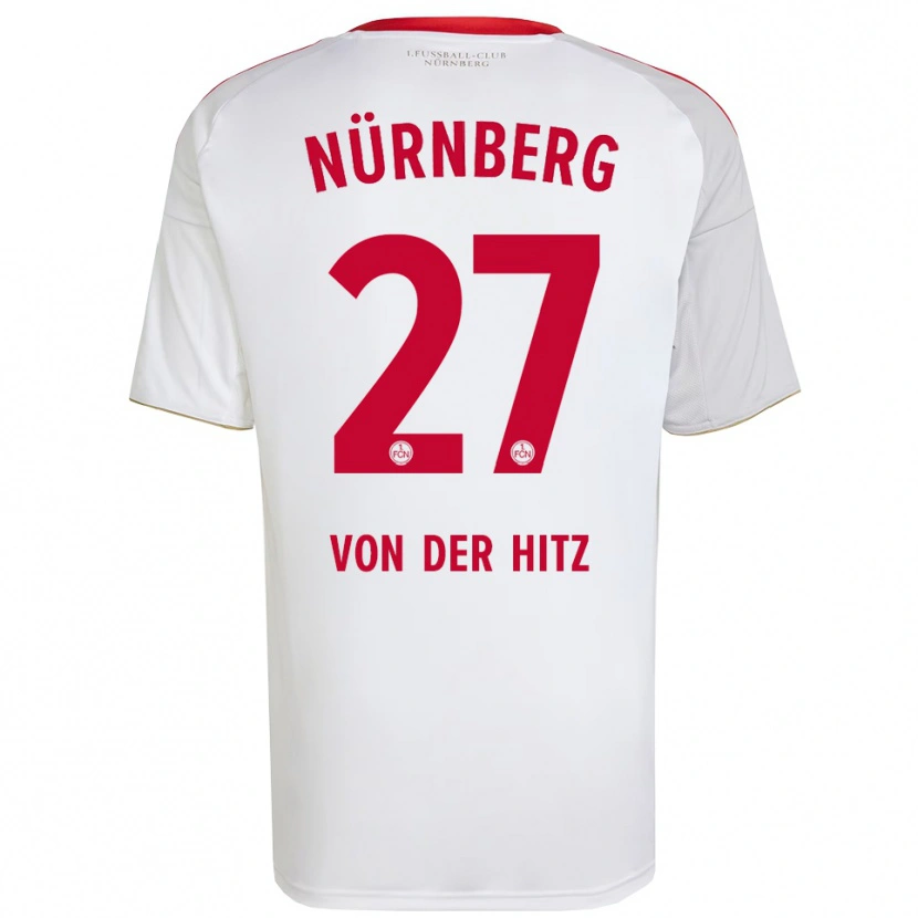 Danxen Kinder Justin Von Der Hitz #27 Weiß Rot Auswärtstrikot Trikot 2025/26 T-Shirt Österreich