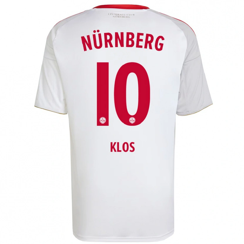 Danxen Kinder David Klos #10 Weiß Rot Auswärtstrikot Trikot 2025/26 T-Shirt Österreich