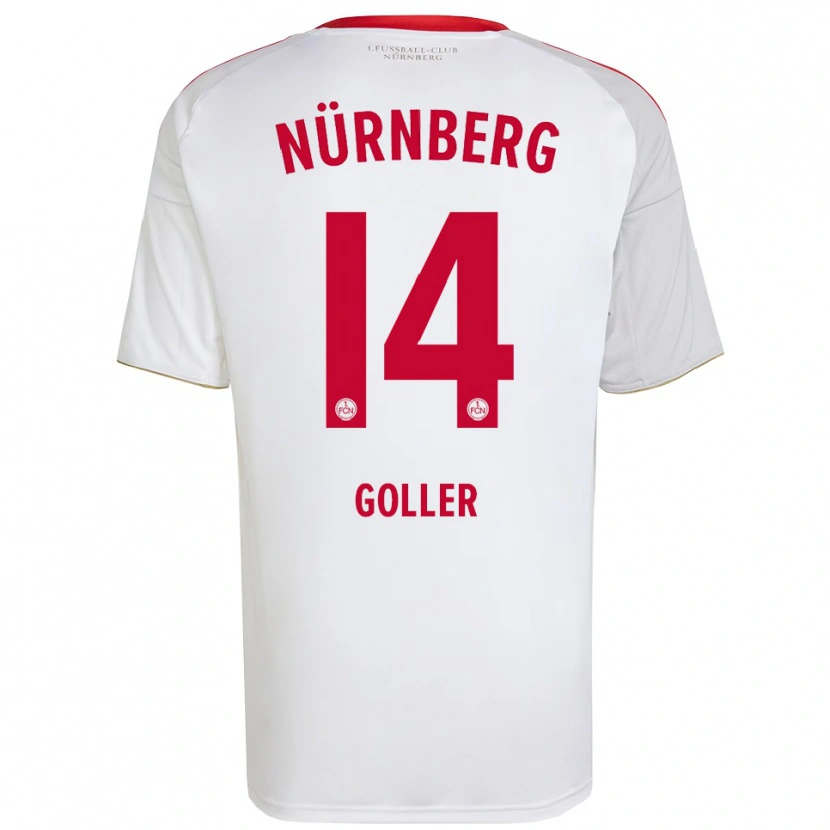 Danxen Kinder Benjamin Goller #14 Weiß Rot Auswärtstrikot Trikot 2025/26 T-Shirt Österreich