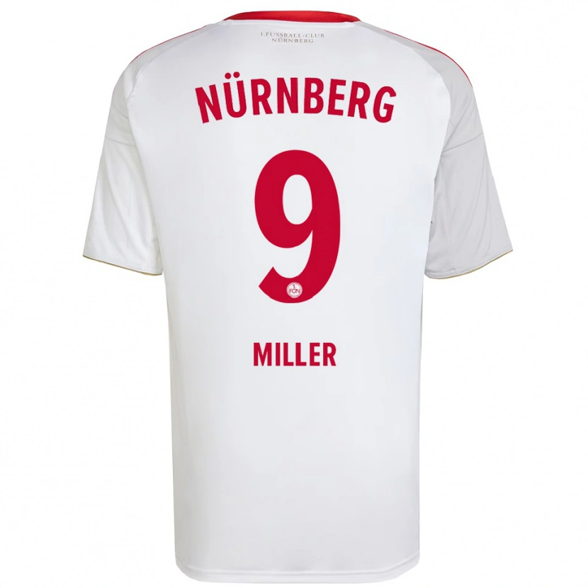 Danxen Kinder Laura Miller #9 Weiß Rot Auswärtstrikot Trikot 2025/26 T-Shirt Österreich
