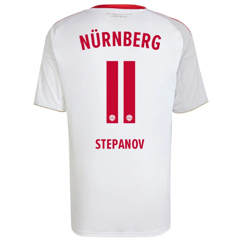 Danxen Kinder Artem Stepanov #11 Weiß Rot Auswärtstrikot Trikot 2025/26 T-Shirt Österreich
