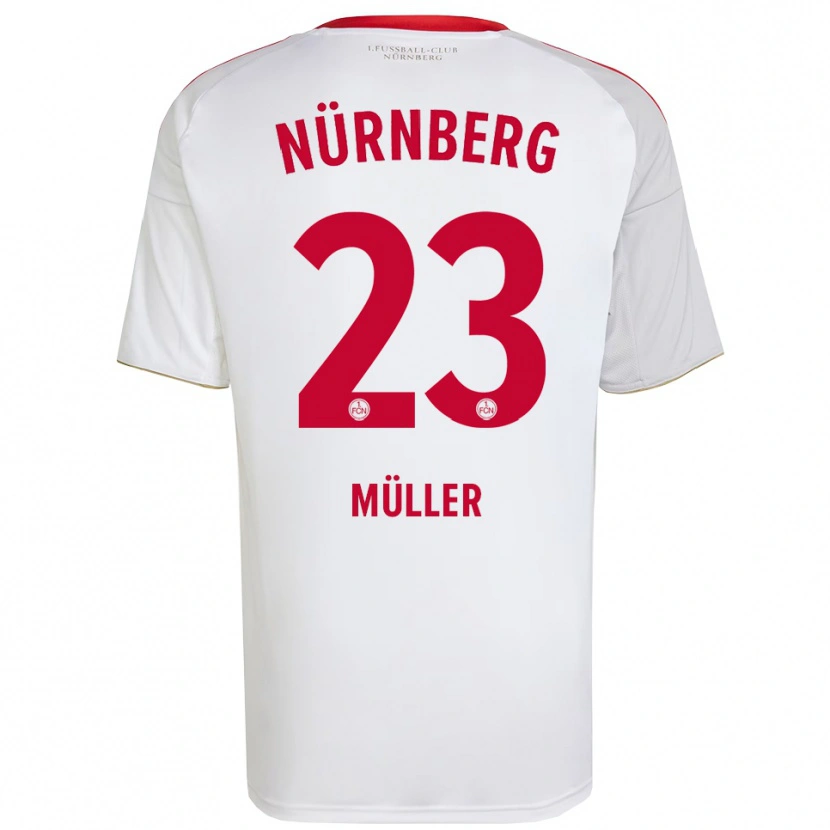 Danxen Kinder Paul Müller #23 Weiß Rot Auswärtstrikot Trikot 2025/26 T-Shirt Österreich