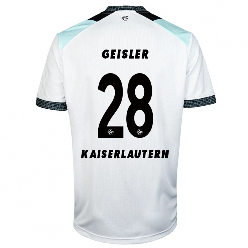 Danxen Kinder Felix Geisler #28 Weiß Schwarz Auswärtstrikot Trikot 2025/26 T-Shirt Österreich