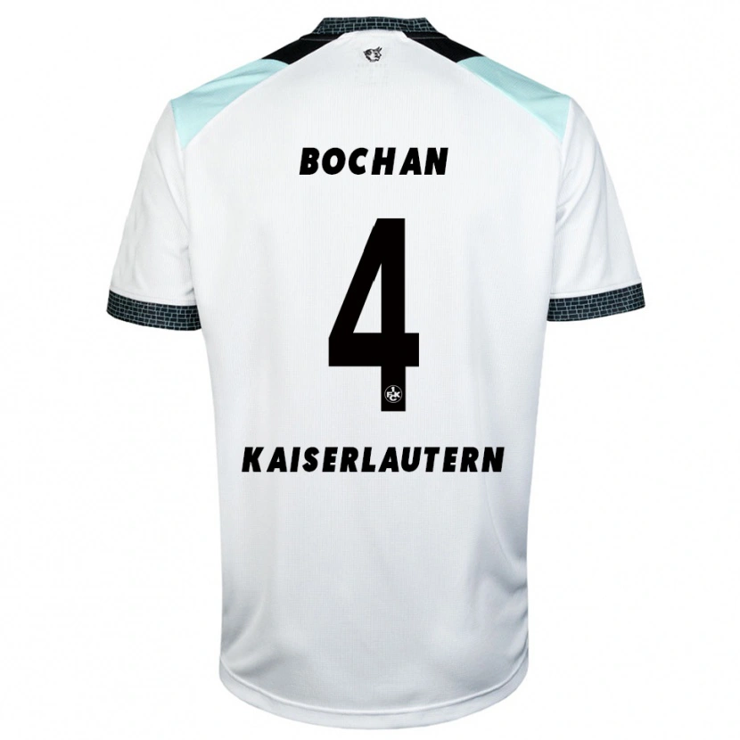 Danxen Kinder Maksym Bochan #4 Weiß Schwarz Auswärtstrikot Trikot 2025/26 T-Shirt Österreich