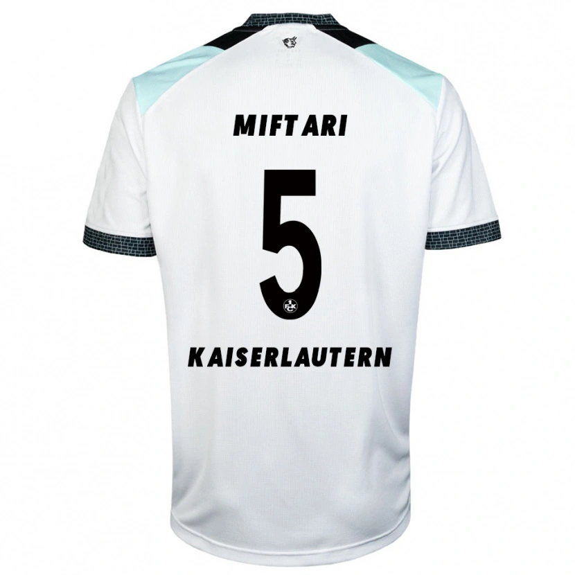 Danxen Kinder Drini Miftari #5 Weiß Schwarz Auswärtstrikot Trikot 2025/26 T-Shirt Österreich