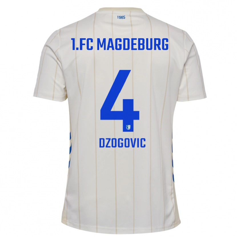 Danxen Kinder Eldin Dzogovic #4 Weiß Blau Auswärtstrikot Trikot 2025/26 T-Shirt Österreich