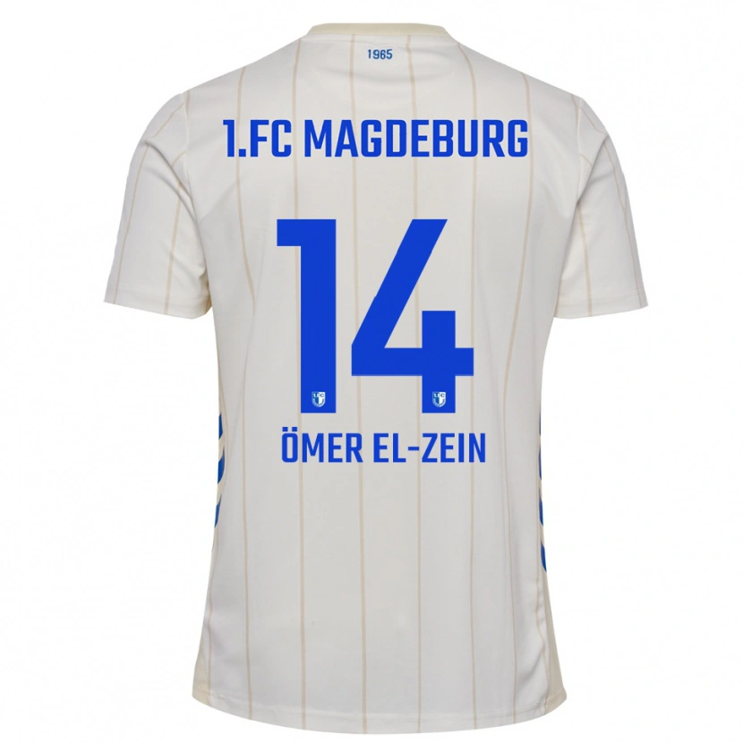 Danxen Kinder Abu-Bekir Ömer El-Zein #14 Weiß Blau Auswärtstrikot Trikot 2025/26 T-Shirt Österreich