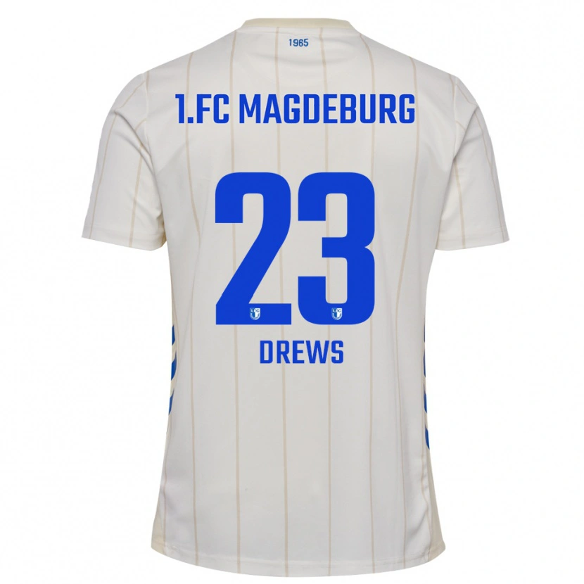Danxen Kinder Adrian Drews #23 Weiß Blau Auswärtstrikot Trikot 2025/26 T-Shirt Österreich