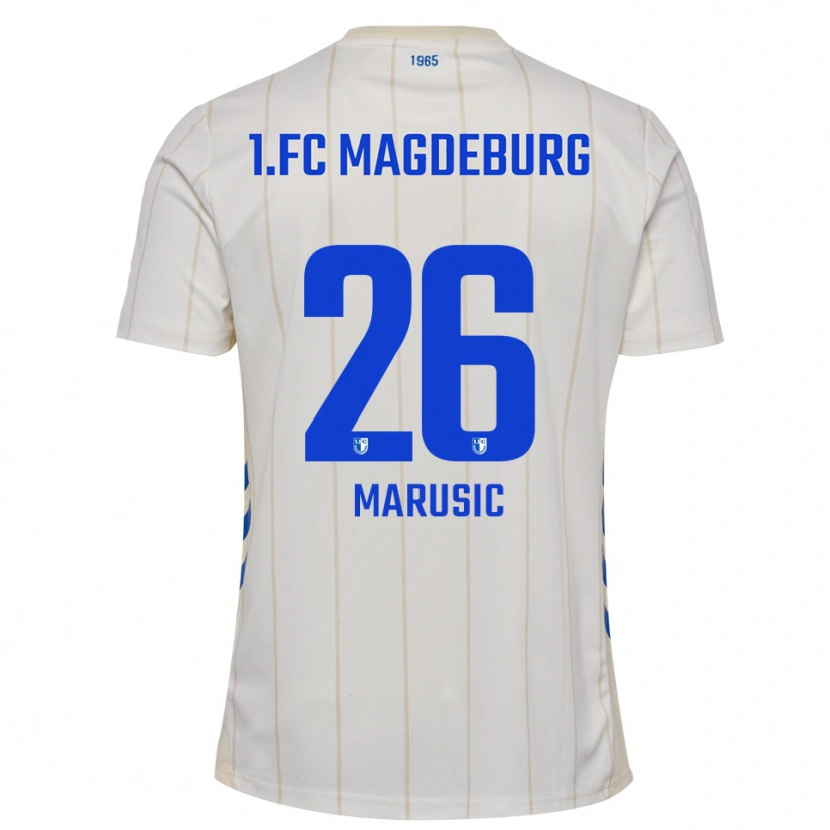 Danxen Kinder Aleksa Marusic #26 Weiß Blau Auswärtstrikot Trikot 2025/26 T-Shirt Österreich