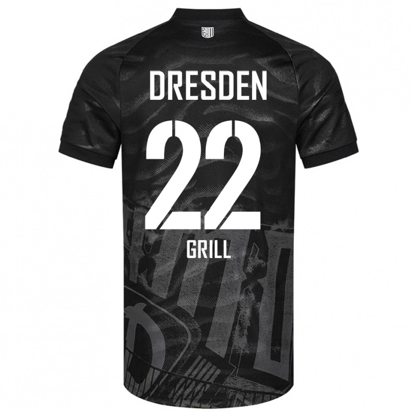 Danxen Kinder Lennart Grill #22 Schwarz Grau Auswärtstrikot Trikot 2025/26 T-Shirt Österreich