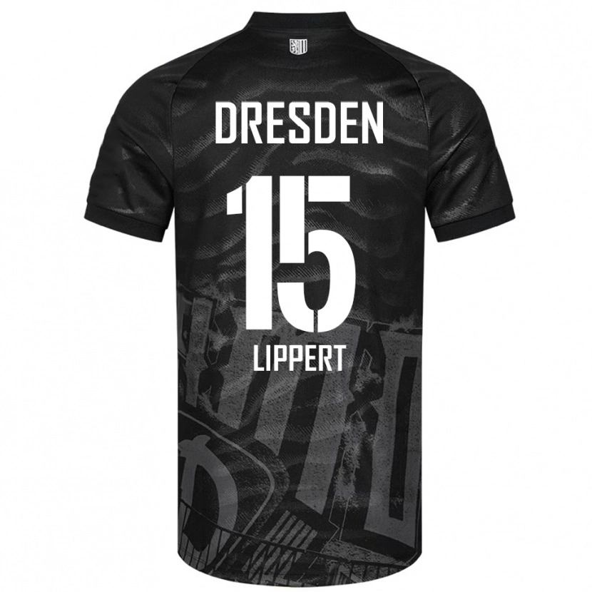 Danxen Kinder Marlon Lippert #15 Schwarz Grau Auswärtstrikot Trikot 2025/26 T-Shirt Österreich